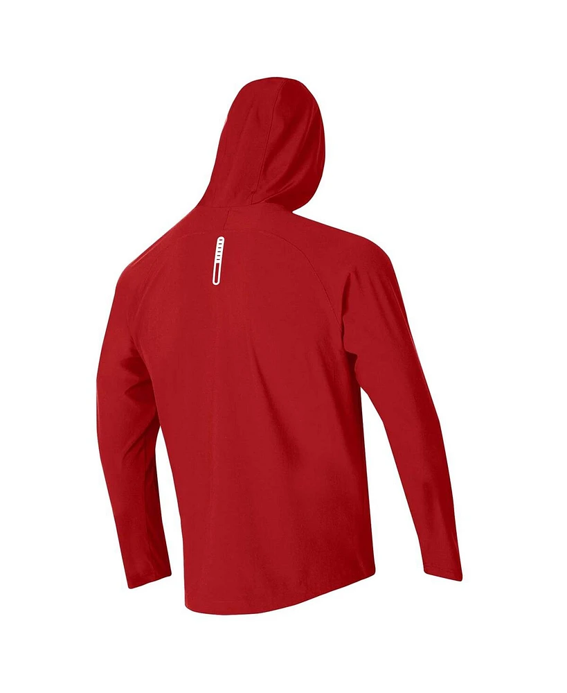 Men's Under Armour Red Wisconsin Badgers Unstoppable Raglan Full-Zip Jacket
