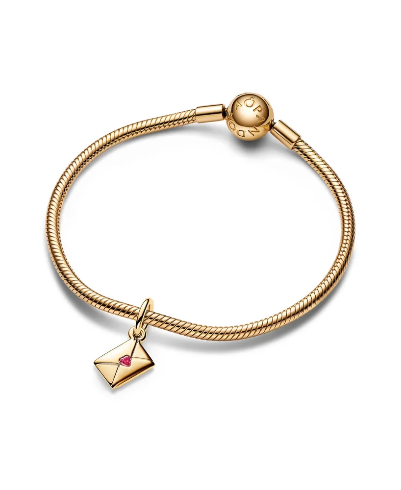 Pandora 14K Gold-Plated Love Envelope Dangle with Red Charm