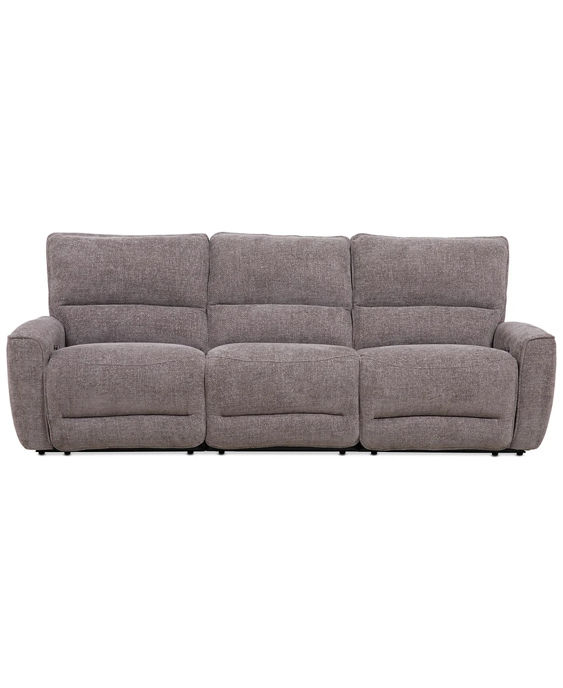 Closeout! Deklyn 106" 3-Pc. Zero Gravity Fabric Sofa with 3 Power Recliners, Created for Macy's