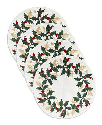 Lenox Holiday Embroidered Placemats, Set of 4