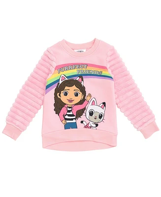 Gabby's Dollhouse Toddler Girls Dreamworks Gabbys Pandy Paws Fleece Fur Sweatshirt