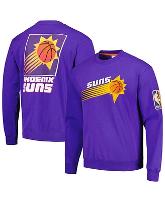 Men's Mitchell & Ness Purple Phoenix Suns Hardwood Classics There and Back Pullover Sweatshirt