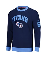 Men's Tommy Hilfiger Navy Tennessee Titans Reese Raglan Tri-Blend Pullover Sweatshirt