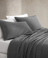 Closeout! Calvin Klein Essential Garment Washed Cotton Jacquard Sham