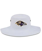 Men's New Era White Baltimore Ravens 2023 Nfl Training Camp Panama Bucket Hat