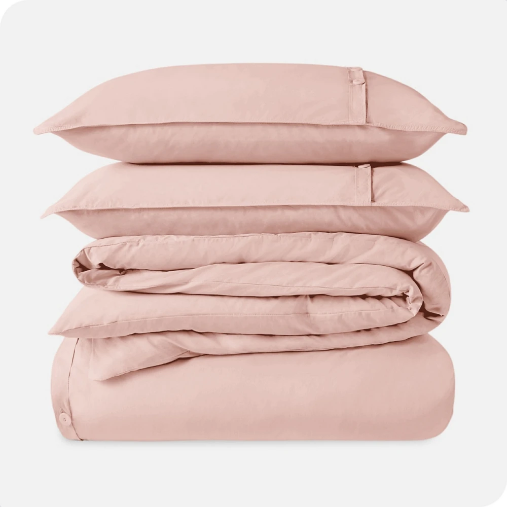 Bare Home Organic Cotton Percale Duvet Cover Set King/California King