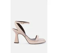 Womens Five Star Ankle Strap Kitten Heel Sandals