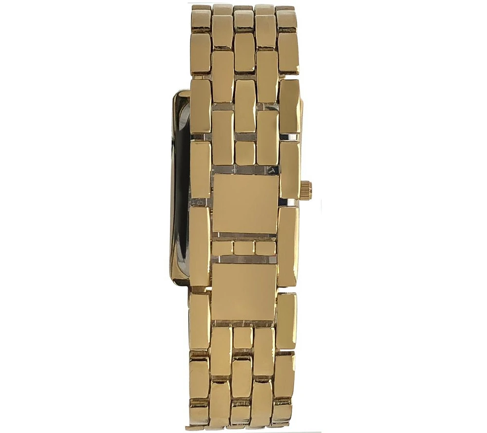 Peugeot Women's Gold Bracelet Watch with Crystal Bezel and Gold-Tone Bracelet Strap