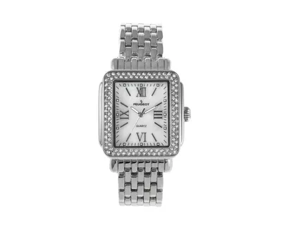 Peugeot Women's 36X30mm Silver Tank Bracelet Watch Panther Link Bracelet