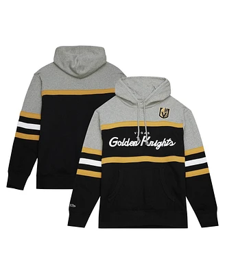 Men's Mitchell & Ness Black, Gray Vegas Golden Knights Head Coach Pullover Hoodie