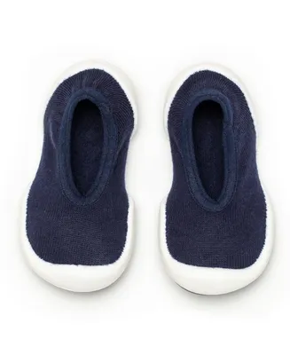 Komuello Infant Boy Girl First Walk Sock Shoes Flat Navy