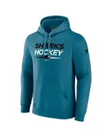 Men's Fanatics Teal San Jose Sharks Authentic Pro Pullover Hoodie