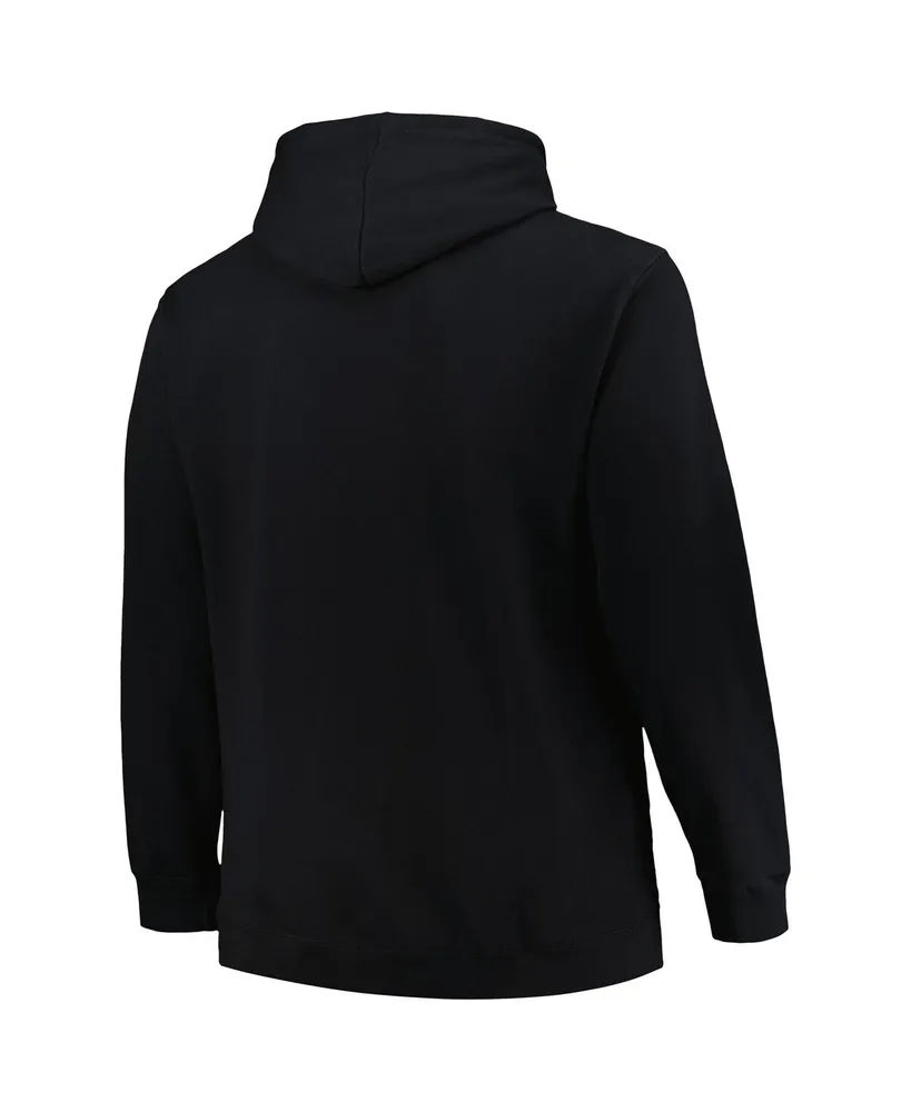 Men's Profile Black Pittsburgh Penguins Big and Tall Arch Over Logo Pullover Hoodie