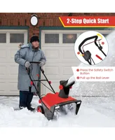 20'' Electric Snow Thrower 120V 15Amp Snow Blower with 180° Rotatable Chute 2 Lights