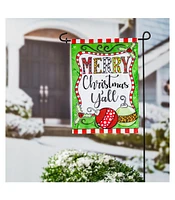 Merry Christmas Y'all Garden Applique Flag