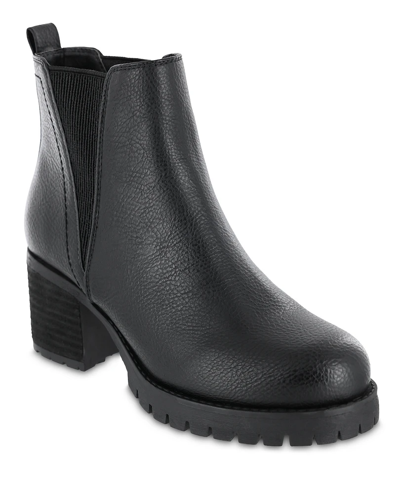 Mia Women's Jody Lug Sole Chelsea Booties