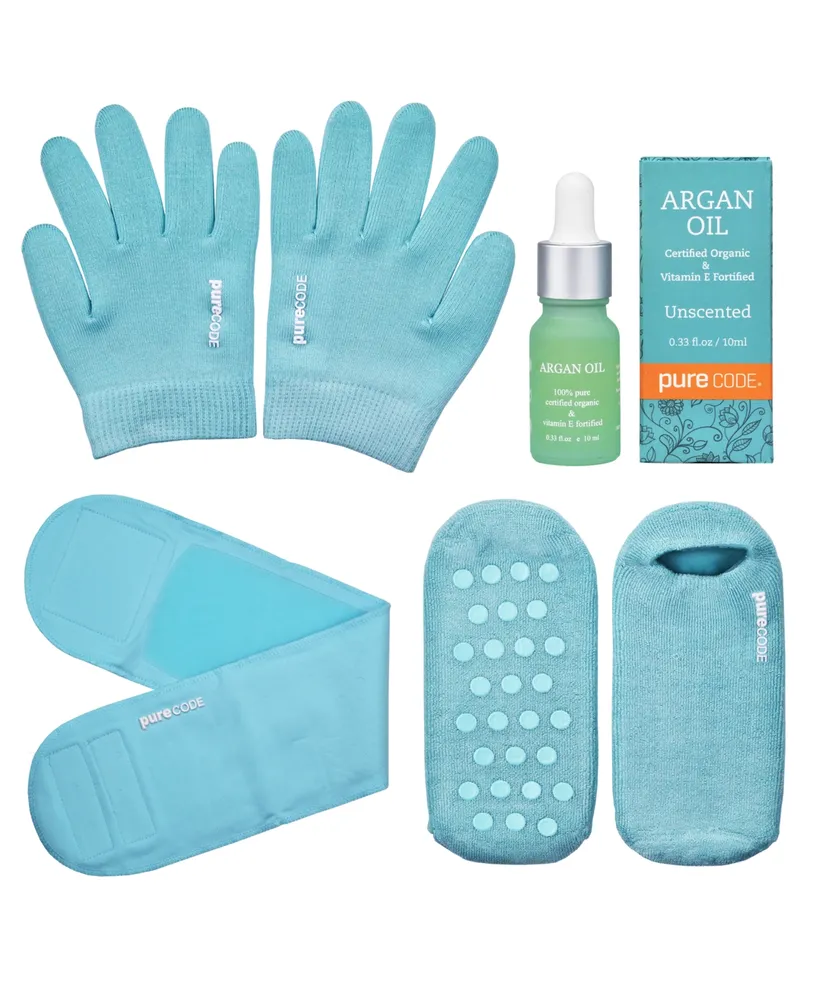 Purecode Moisturizing Gel Collection With Argan Oil, Gloves S-m, Socks 6-9