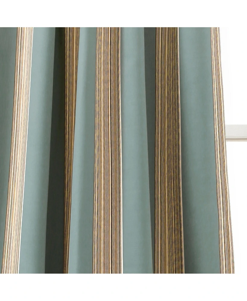 Julia Stripe Light Filtering Window Curtain Panels