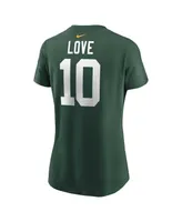Women's Nike Jordan Love Green Bay Packers Player Name and Number T-shirt