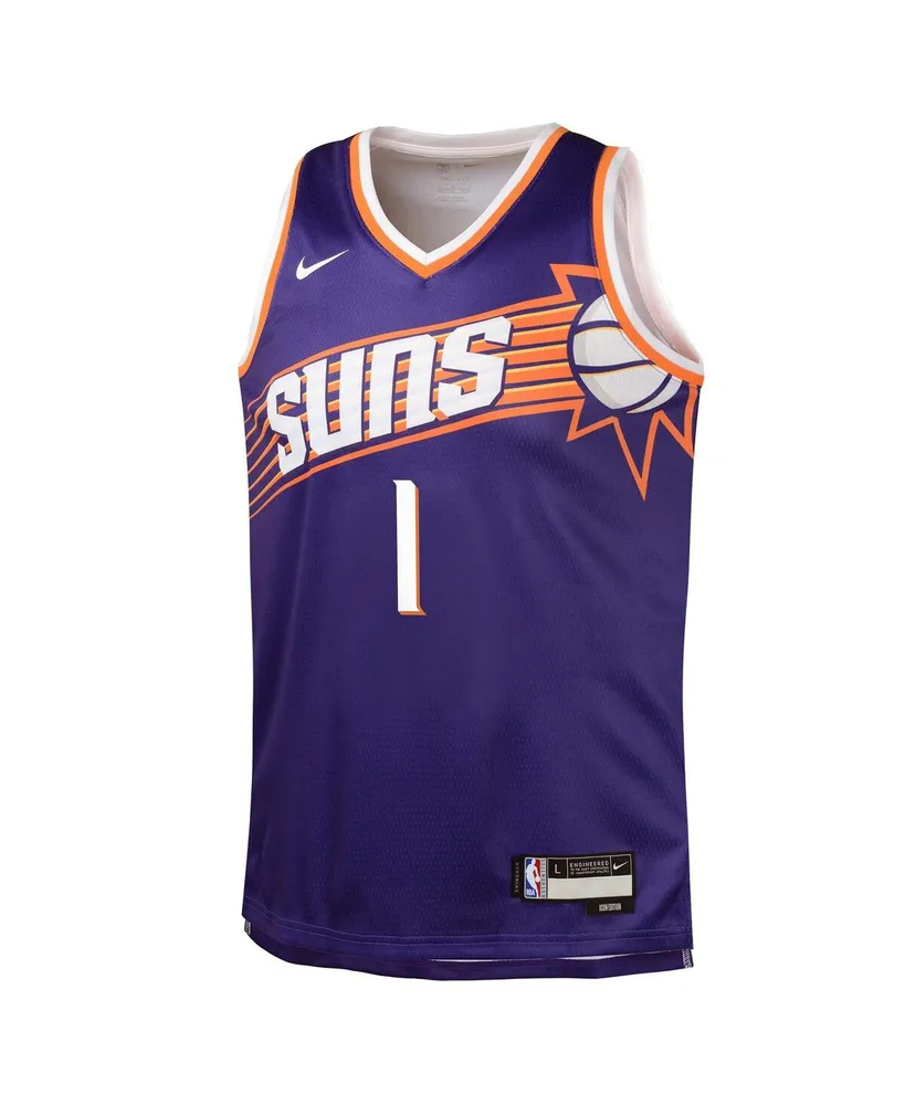 Big Boys Nike Devin Booker Purple Phoenix Suns Swingman Jersey - Icon Edition