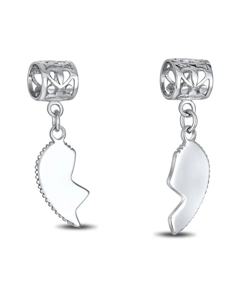 Bling Jewelry Bff Ladybug Heart Dangle Charm Bead for Aunt Niece Sterling Silver Fits Bracelet