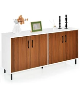 Buffet Server Sideboard Kitchen Storage Cabinet Cupboard with Shelves & 4 Doors