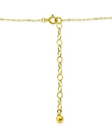 Giani Bernini Cubic Zirconia Open Heart Pendant Necklace in Gold over Silver, 16" + 2" extender, Created for Macy's