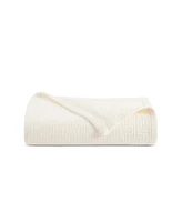 Host & Home 100% Cotton Basketweave Throw, Lightweight Blanket, 300GSM, 5 Color Options, 50x70