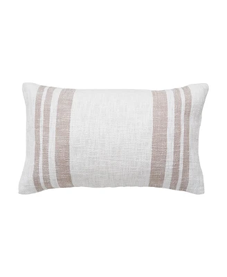14" x 22" Morgan Dune Woven Striped Chambray Luxury Premium Spring & Summer Rectangle Accent Throw Pillow