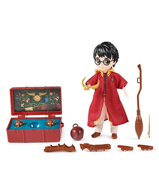 Harry Potter, 8" Harry Potter Quidditch Doll Gift Set with Robe and 9 Doll Accessories, 11 Pieces