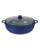 Sedona Kitchen Aluminum 12 Qt Caldero with Silicone Rim Glass Lid and Handle Holder