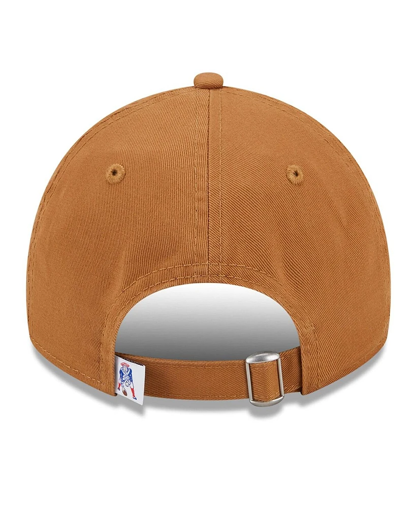 Women's New Era Brown New England Patriots Throwback Main Core Classic 2.0 9TWENTY Adjustable Hat
