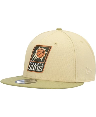 Men's New Era Khaki, Tan Phoenix Suns Green Collection 9FIFTY Snapback Hat