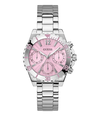 Guess Women's Analog Silver-Tone Stainless Steel Watch 38mm
