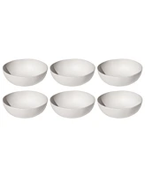 Abode Homewares Natureone Craft 7.1" Coupe Bowls Soft Matte Finish 37 oz, Set of 6, Service for 6