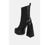 Frosty High Platform Block Heel Chelsea Boot