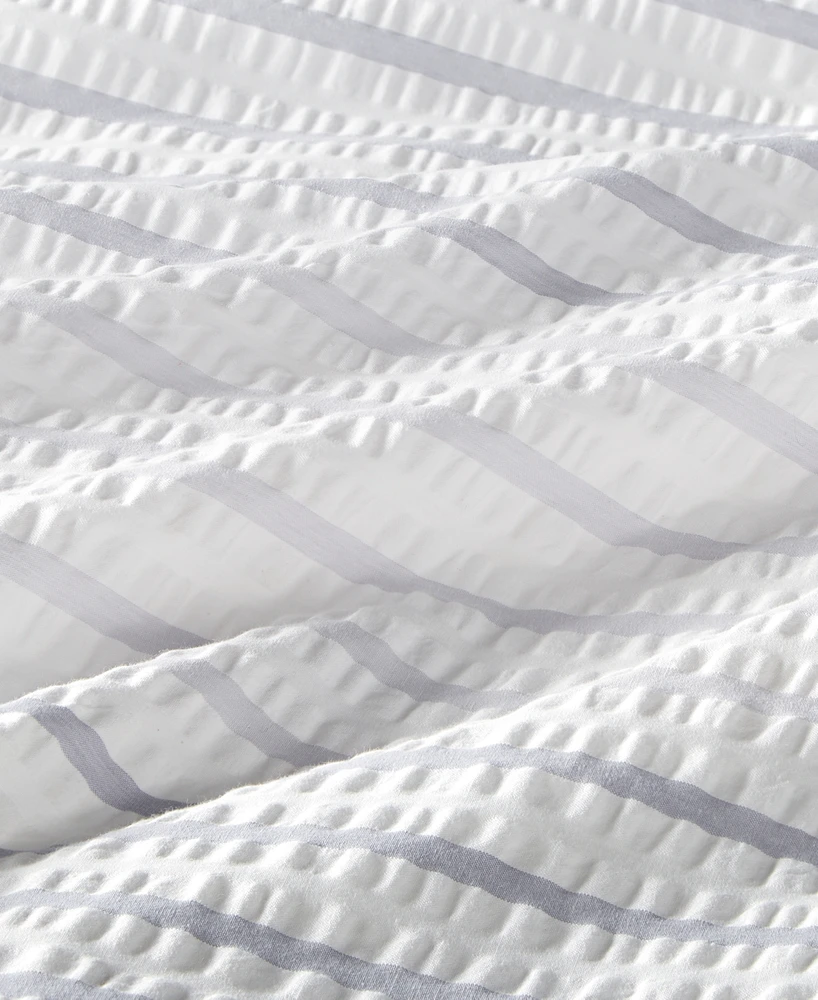 Last Act! Charter Club Seersucker Ombre Stripe, Full/Queen Duvet Cover Set, Exclusively at Macy's