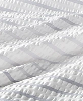 Last Act! Charter Club Seersucker Ombre Stripe, Full/Queen Duvet Cover Set, Exclusively at Macy's