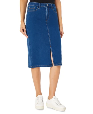 Jones New York Women's 5-Pocket Denim Midi Pencil Skirt