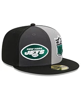 Men's New Era Gray, Black York Jets 2023 Sideline 59FIFTY Fitted Hat