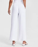 Jm Collection Women's Wide Leg Cotton Gauze Pants, Created for Macy's