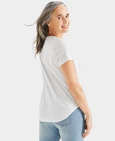 Style & Co Women's Usa Flag Graphic Crewneck T-Shirt