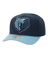 Men's Mitchell & Ness Navy, Light Blue Memphis Grizzlies Soul Xl Logo Pro Crown Snapback Hat