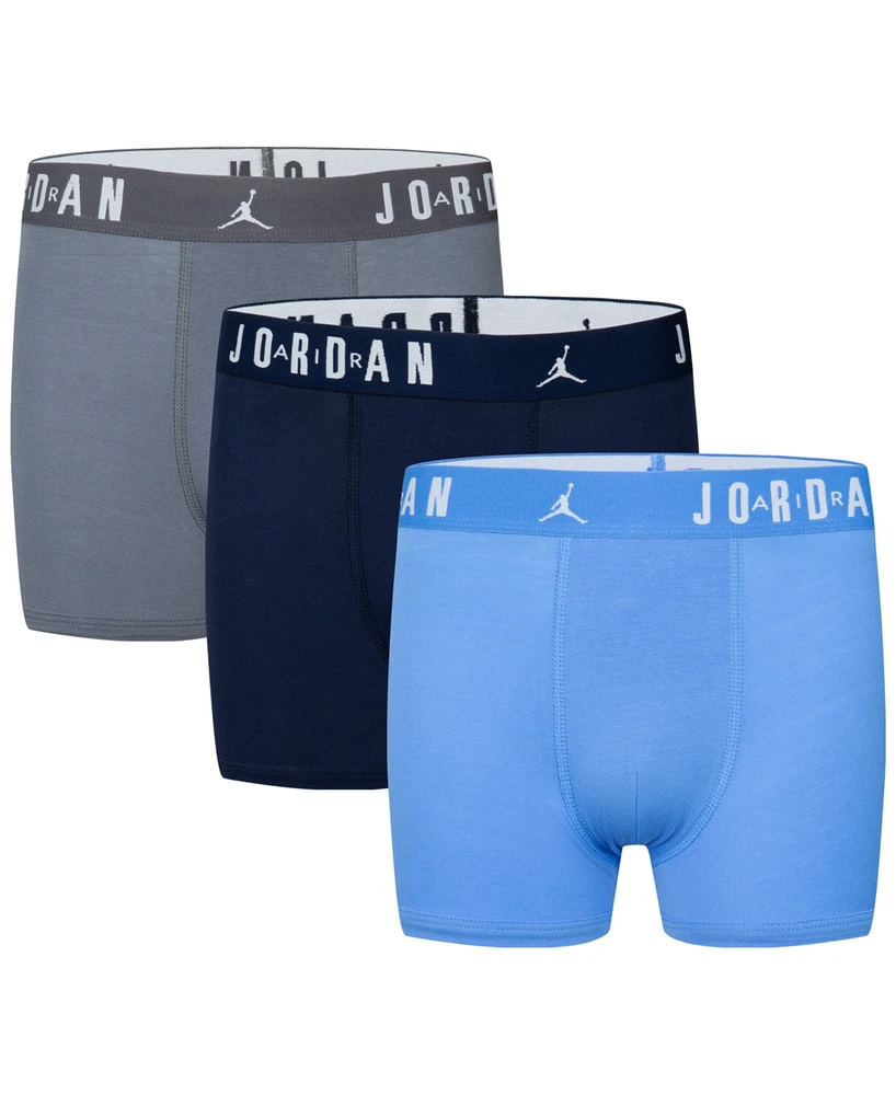 Jordan Big Boys Flight Dri-Fit Cotton Core Boxer Briefs, Pack of 3