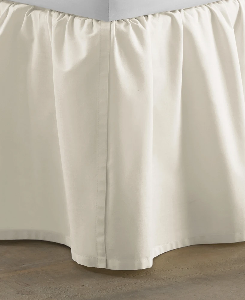 Laura Ashley Solid Ruffled Cotton Bedskirt