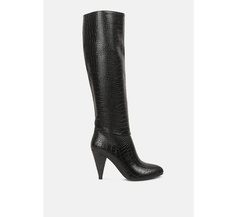 Rum Rolls Calf Croc Boots