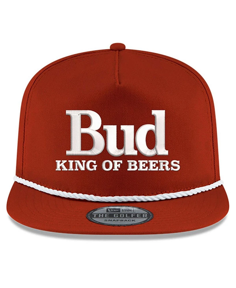 Men's New Era Scarlet Hendrick Motorsports Budweiser Golfer Snapback Adjustable Hat