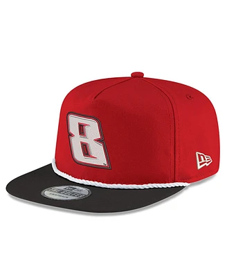 Men's New Era Scarlet, Black Kyle Busch Golfer Snapback Adjustable Hat