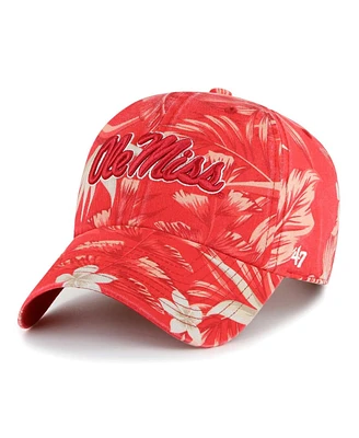 Men's '47 Brand Red Ole Miss Rebels Tropicalia Clean Up Adjustable Hat