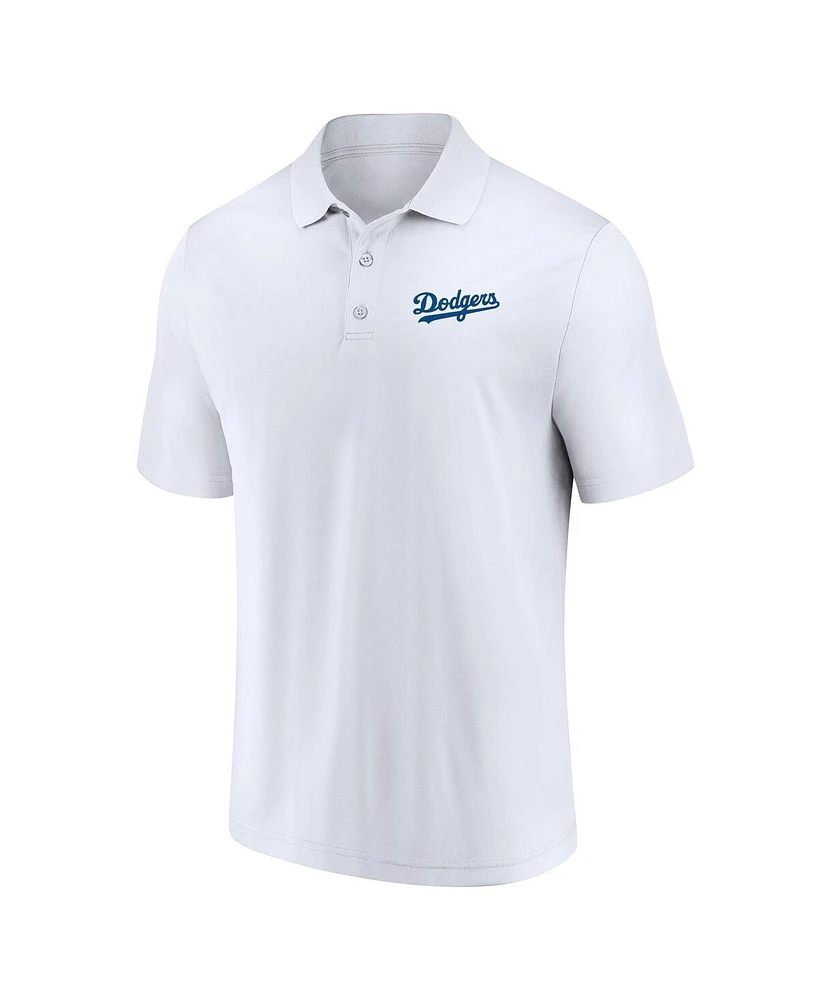 Men's Fanatics Royal, White Los Angeles Dodgers Dueling Logos Polo Shirt Combo Set